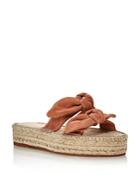 Loeffler Randall Women's Daisy Open-toe Leather Espadrille Platform Slide Sandals
