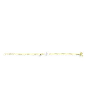 Meira T 14k Yellow & White Gold Diamond Starburst Spot Chain Bracelet