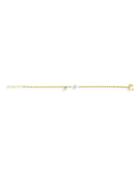 Meira T 14k Yellow & White Gold Diamond Starburst Spot Chain Bracelet