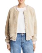 Mother Letterman Sherpa Fleece Varsity Jacket