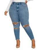 Good American Good Legs Ripped Skinny Jeans In Blue617