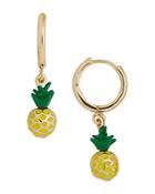 Baublebar Clover Pineapple Charm Huggie Drop Earrings