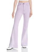 Alice + Olivia Beautiful High-rise Flared Jeans In Orchid