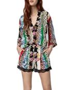 Zadig & Voltaire Saturne Printed Silk Shorts