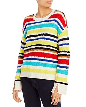 Alice And Olivia Zelda Multicolored Striped Sweater