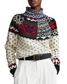 Polo Ralph Lauren Mixed Print Turtleneck Sweater