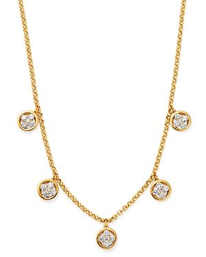 Bloomingdale's Diamond Clover Droplet Necklace In 14k Yellow Gold, 1.0 Ct. T.w. - 100% Exclusive