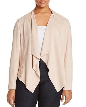 Tart Collections Plus Sybill Draped Faux Suede Jacket