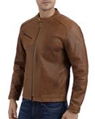 Frye Modern Cafe Regular Fit Leather Racer Jacket