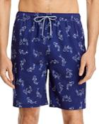 Peter Millar Secret Cove Stretch Fish Print Classic Fit Swim Trunks