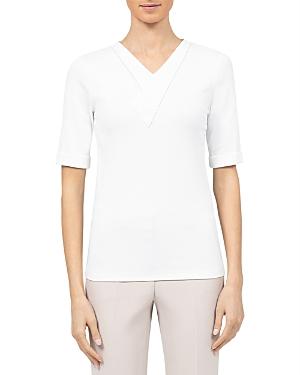 Peserico Metallic Trim Cuffed Top