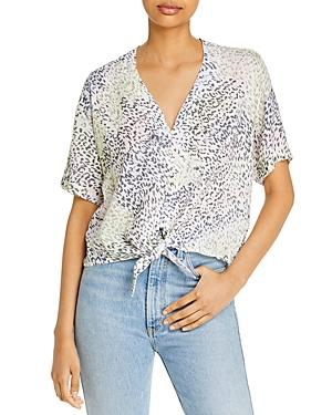 Rails Thea Printed Tie Front Top