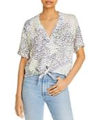Rails Thea Printed Tie Front Top
