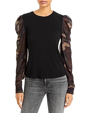 Generation Love Becky Camo Sleeve Top