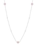 Crislu Fiore Station Necklace In Platinum-plated Sterling Silver Or 18k Rose Gold-plated Sterling Silver, 36