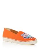 Kenzo Women's Tiger Embroidered Espadrille Flats