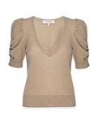 Frame Frankie Cashmere Blend Puff Sleeve Sweater