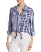Rails Val Gingham Tie-front Shirt