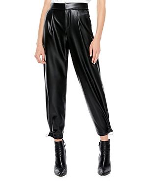 Alice And Olivia Paris Vegan Leather Toggle Jogger Pants