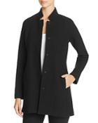 Eileen Fisher Stand Collar Waffle-knit Jacket