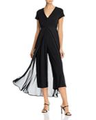 Adrianna Papell Pintucked Jumpsuit With Overlay