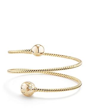 David Yurman Solari Coil Bracelet With Diamonds In 18k Gold