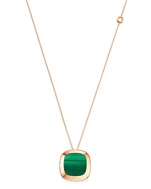 Roberto Coin 18k Rose Gold Carnaby Street Malachite Pendant Necklace, 28