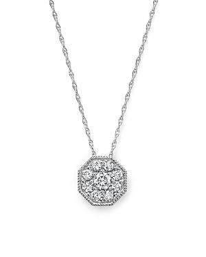 Diamond Cluster Pendant Necklace In 14k White Gold, .30 Ct. T.w. - 100% Exclusive