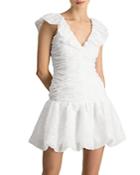 Ml Monique Lhuillier Organza Fit And Flare Dress
