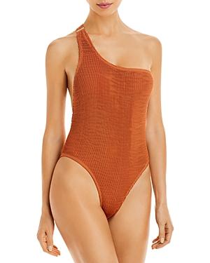 Cleonie Sculpture Textured One Piece Swimsuit