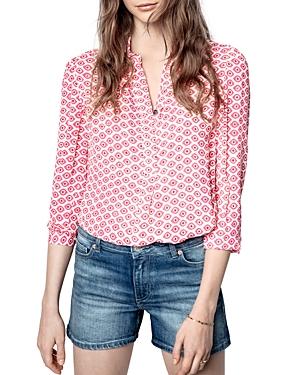 Zadig & Voltaire Tade Eyes Print Blouse