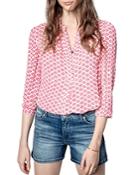 Zadig & Voltaire Tade Eyes Print Blouse