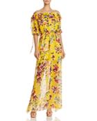 French Connection Linosa Off-the-shoulder Floral-print Maxi Dress