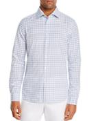The Men's Store At Bloomingdale's Cotton-blend Melange Checked Classic Fit Shirt - 100% Exclusive