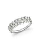 Bloomingdale's Diamond Double Row Band Ring In 14k White Gold, 1.50 Ct. T.w. - 100% Exclusive