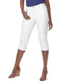 Nydj Marilyn Cuffed Cropped Jeans In Optic White