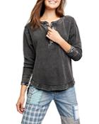 Free People Fall For You Cotton Henley Top
