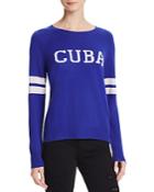 Aqua Cashmere Cuba Crewneck Cashmere Sweater