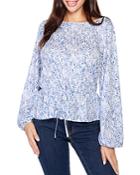 Belldini Long Sleeve Cinched Waist Top