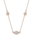 Adina Reyter 14k Rose Gold Pave Diamond Triangle Necklace, 12.5