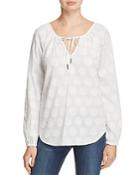 4our Dreamers Dot Print Peasant Top