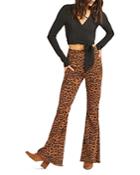 Show Me Your Mumu Cam Cam Leopard-print Bell-bottom Pants