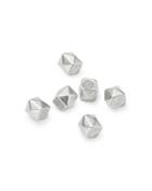 Dodo Sterling Silver Sand-blasted Stud Components, Set Of 6