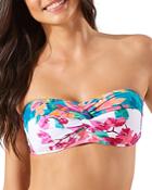 Tommy Bahama Bougainvillea Twist Printed Bandeau Bikini Top