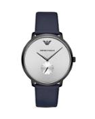 Emporio Armani Modern Slim Blue Leather Strap Watch, 42mm