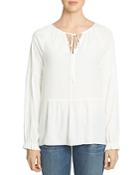 1.state Ruffle High/low Peasant Blouse