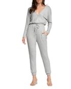 Elan Ribbed Knit Long Sleeve Jumpsuit