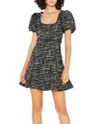 Likely Alessandra Tweed Fringe Trim Dress