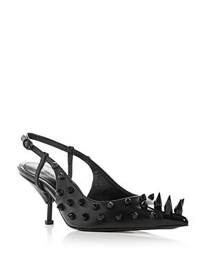Alexander Mcqueen Women's Spiked Kitten Heel Pumps