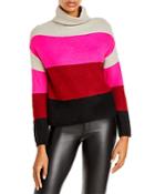 Aqua Color Blocked Stripe Turtleneck Sweater - 100% Exclusive